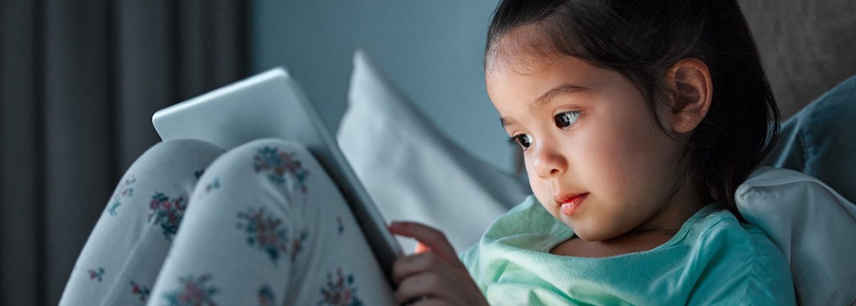 Child using a gadget