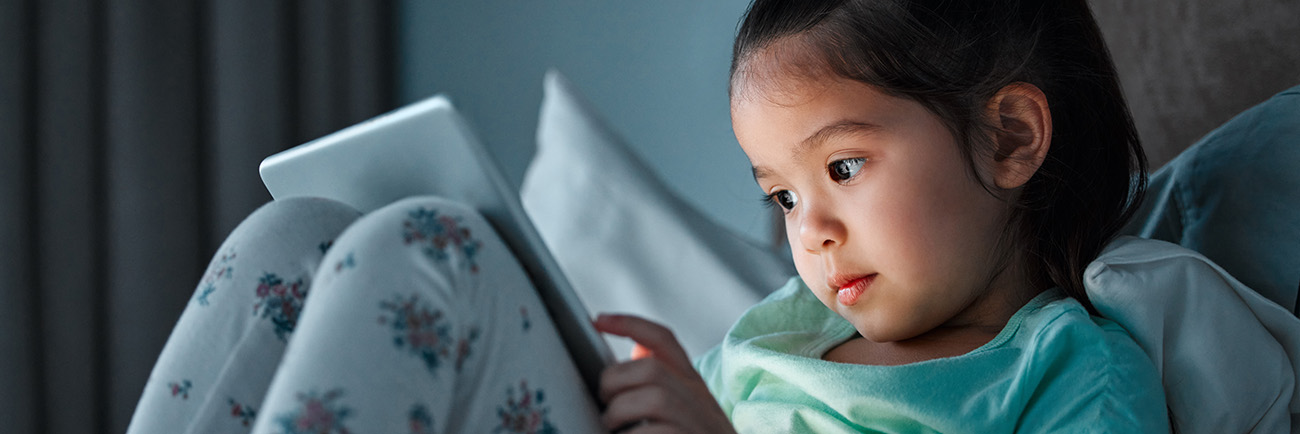 Child using a gadget